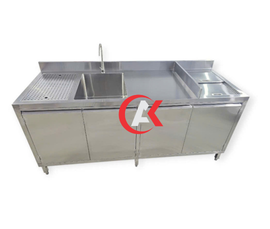 QUẦY PHA CHẾ INOX 2M KÍCH THƯỚC D2000 * R750 * 800/900mm