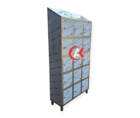 GIA CÔNG TỦ LOCKER 15 NGĂN MÁI XÉO Gc 02