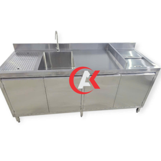 QUẦY PHA CHẾ INOX 2M KÍCH THƯỚC D2000 * R750 * 800/900mm