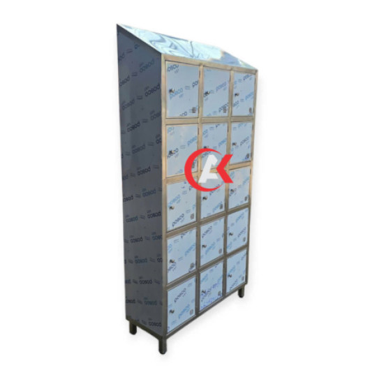 GIA CÔNG TỦ LOCKER 15 NGĂN MÁI XÉO Gc 02